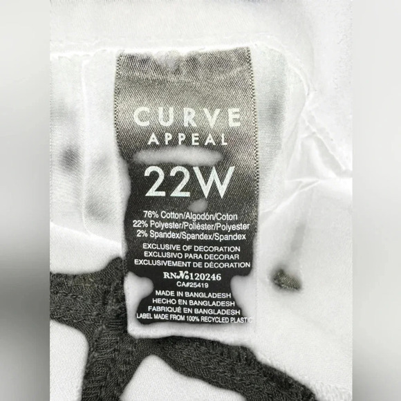 Curve Appeal NWT Shorts Black Plus Size High Waisted 22W - Picture 7 of 8